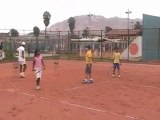 Clases de Tenis Martin y Miluska Profesor Leonidas Zavala