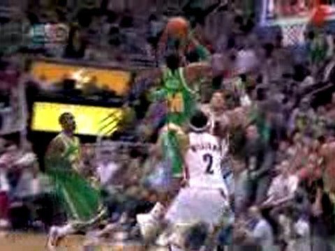 C.J. Miles drives to the basket and finishes with authority