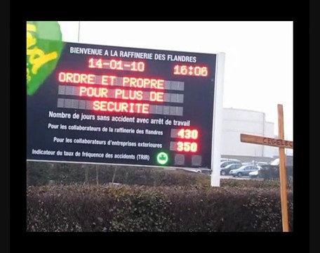 Grève avec la CGT à la raffinerie Total de Dunkerque