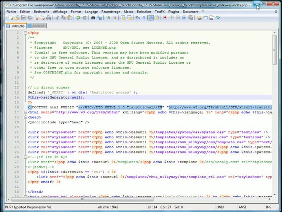 tutoriel astuces joomla! 1.5
