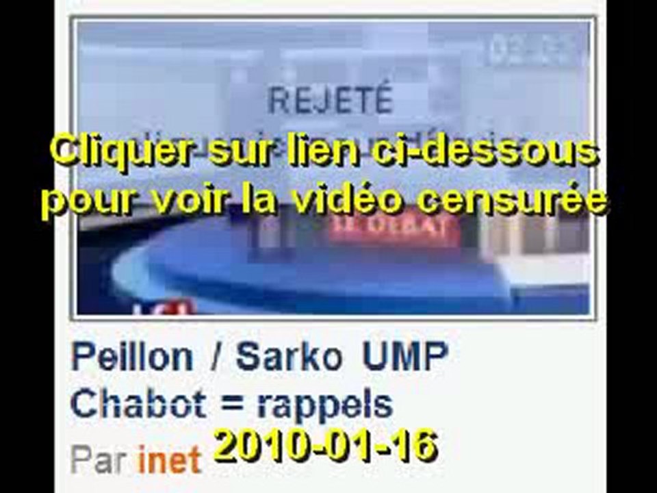 censure de "Peillon Sarko UMP Chabot rappels"