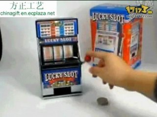 Lucky slot coin jar/money bank