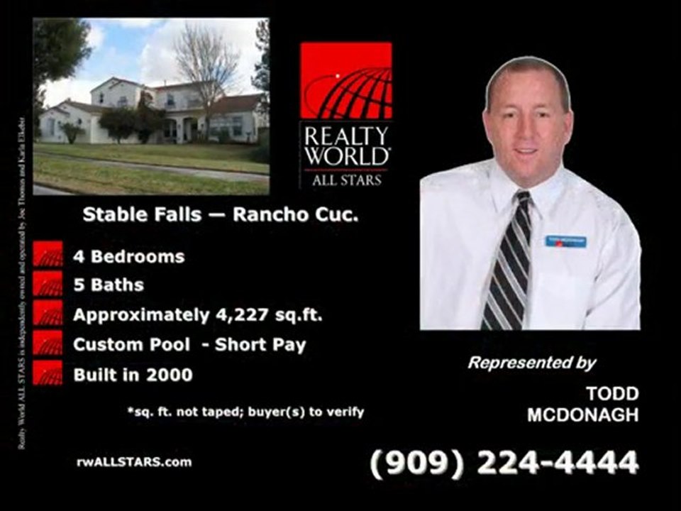 Stable Falls in Rancho Cucamonga by Realty World