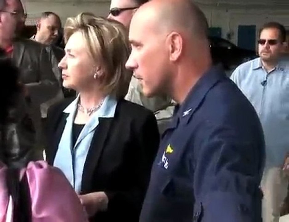 Coast Guard Transports Secretary of State Clinton to Haiti