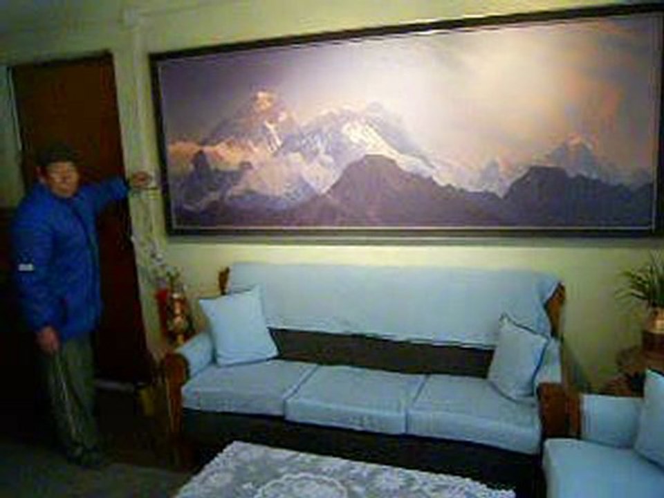 Toile de coucher de soleil chez le peintre népalais Kanjit