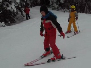 Tous dans les sapins, debut en ski