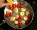 noix de saint-jacques rôties, petites tomates et clémentines
