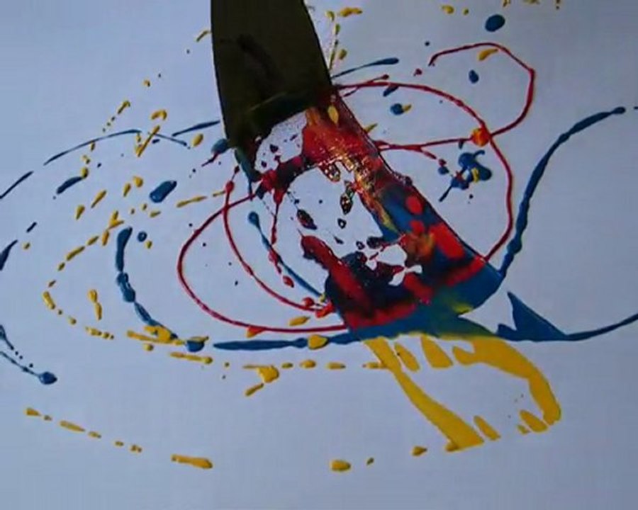 Peinture abstraite au COUTEAU