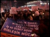 Taksim'de Tam Gün Yasa Tasarısı Protestosu