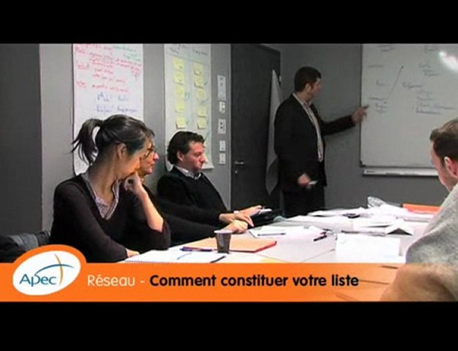 Réseau : comment constituer votre liste