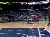 Jeff Green takes Josh Smith to the hole and throws down a me