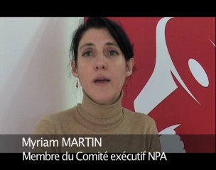 Point Actu NPA avec Myriam Martin le 19/01/2010