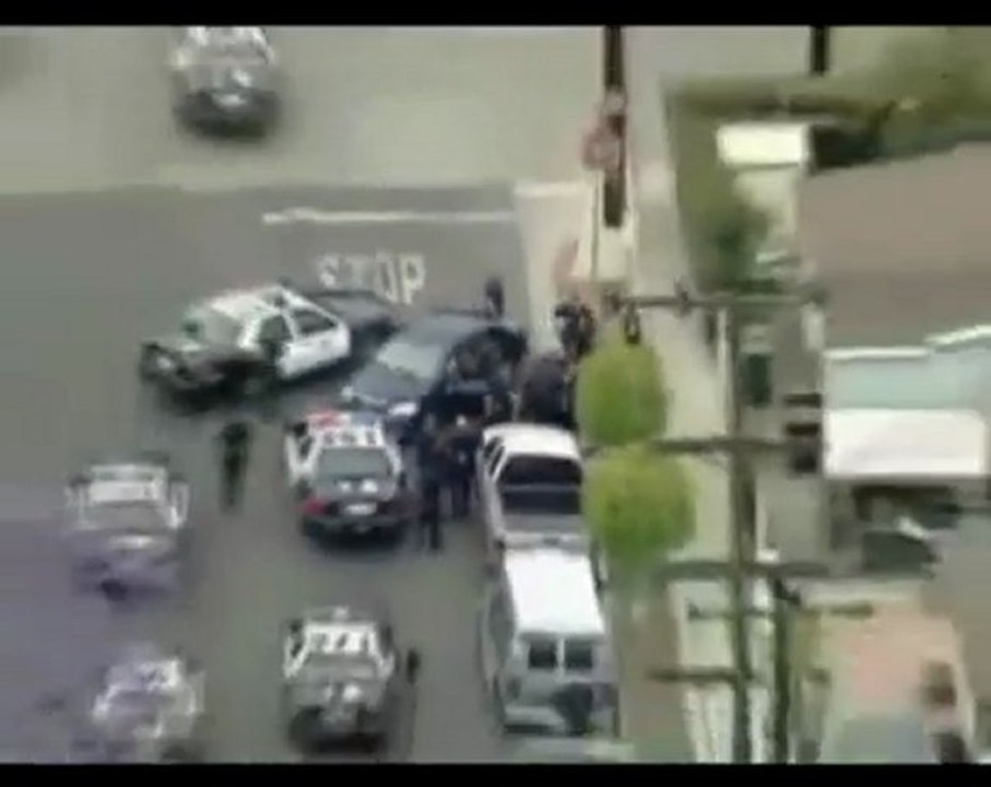 Poursuite police et interpellation .Los Angeles