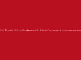 sanofi aventis manifestation