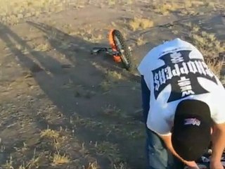 Crash moto ktm enorme