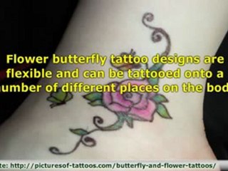Butterfly and Flower Tattoos