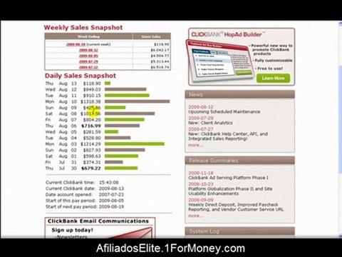 Prueba de Ganancias en Vivo de Afiliados Elite