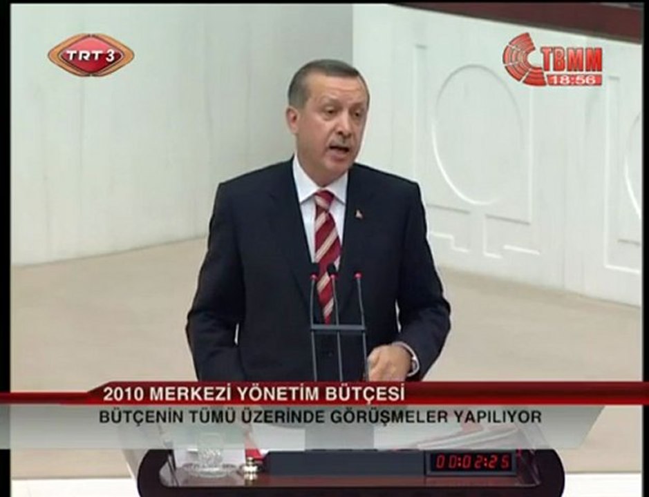 Başbakan 2010 Yılı Merkezi Yönetim Bütçesi Konuşması