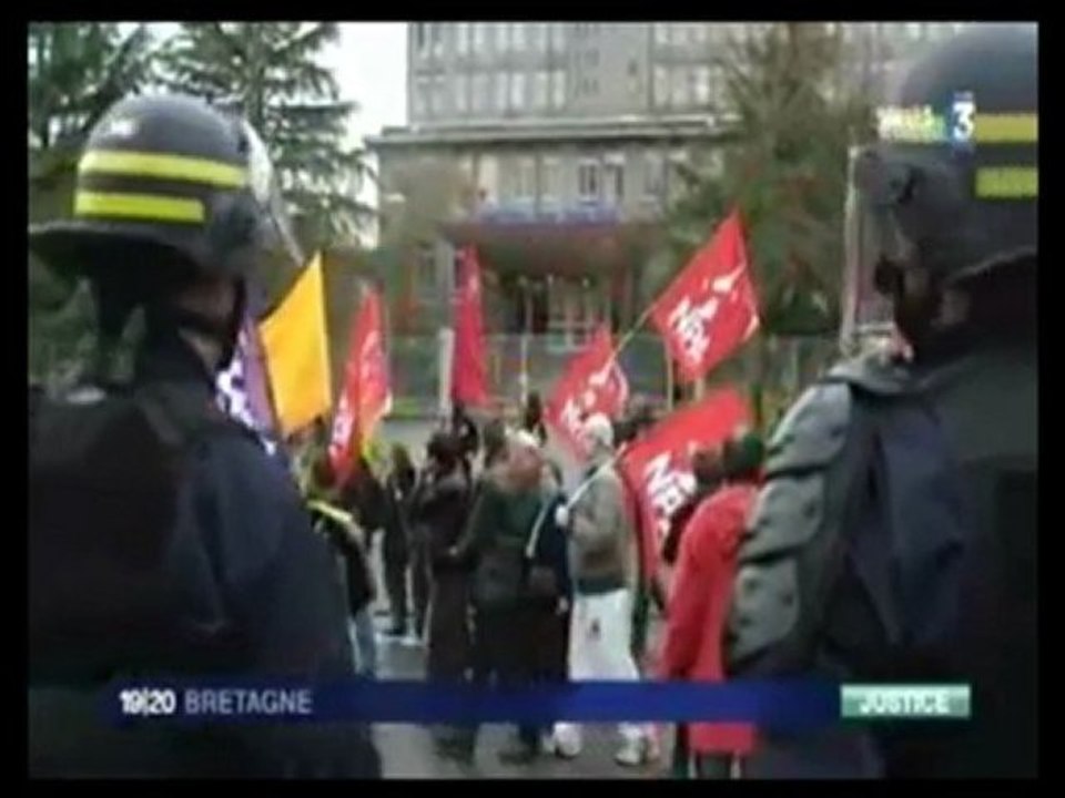 Rennes: Le procès des 4 chômeurs-manifestants (F3-le 19/01)