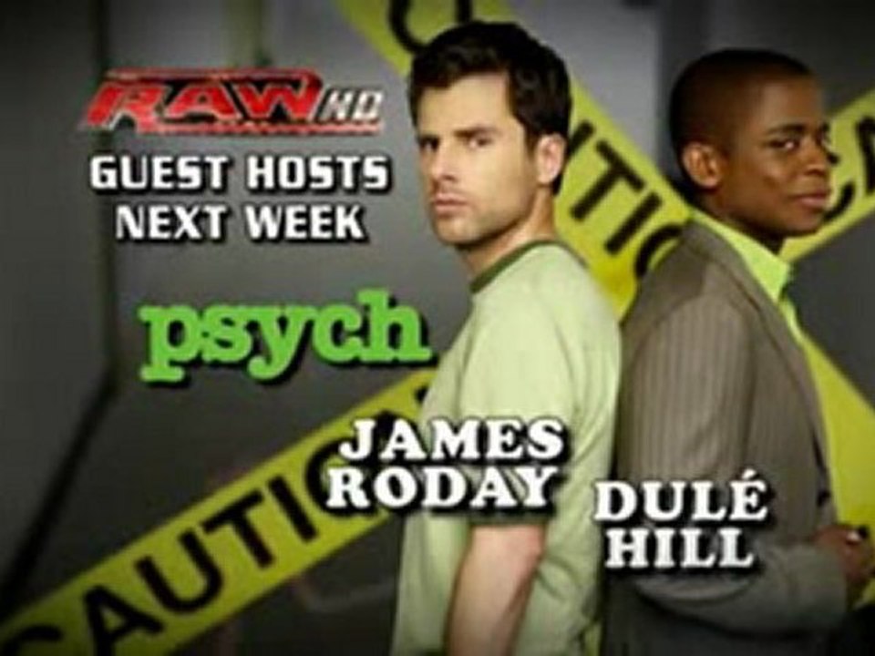 Monday Night Raw Guest Hosts - James Roday & Dule Hill