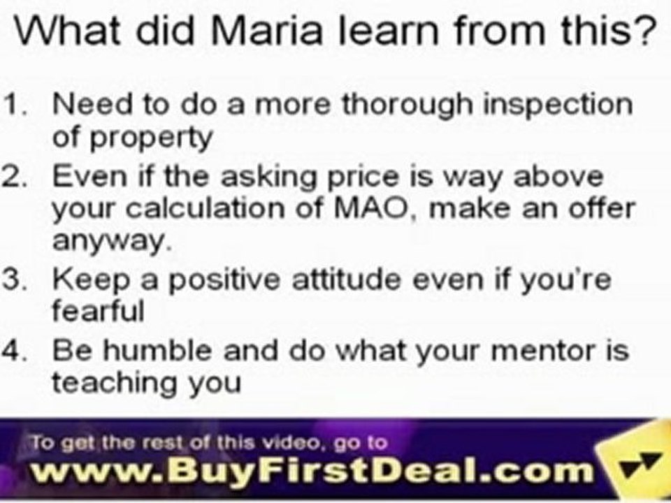 Los Angeles Investment Property: Maria's Learnings