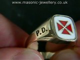 Masonic Knights Templar Ring - Gold DAJ104
