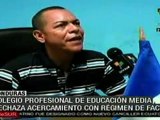 Rechazan educadores hondureños diálogo con Godoy