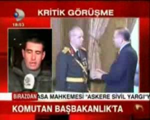 Başbakan ve Genelkurmay Başkanının Görüşmewi