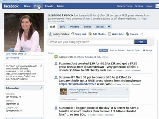 Facebook Twitter Status Update