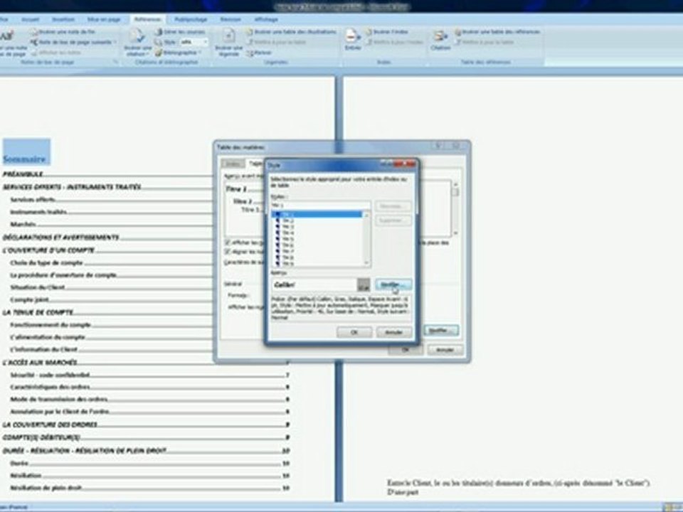 sommaire automatique