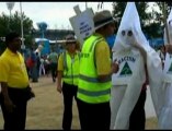 Australian Anti-Racism Protesters in KKK Stunt