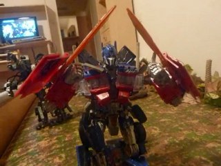 transformers stop motion  forest battle