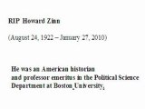 RIP Howard Zinn