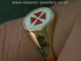 Masonic Ring - Knights Templar Gold DAJ106