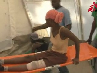 Arrivée des patients à St Louis