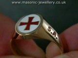 Masonic Ring - English Knights Templar Gold DAJ108