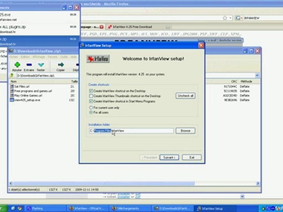 Installation du logiciel Irfanview et de ses plugins (Fr)