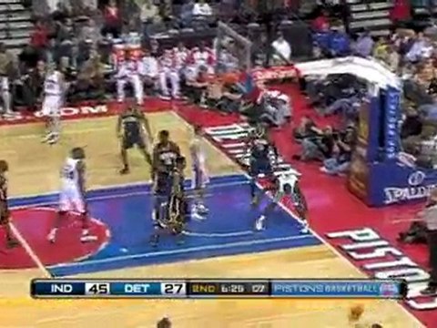 Danny Granger sends Rodney Stuckey's layup out of bounds.