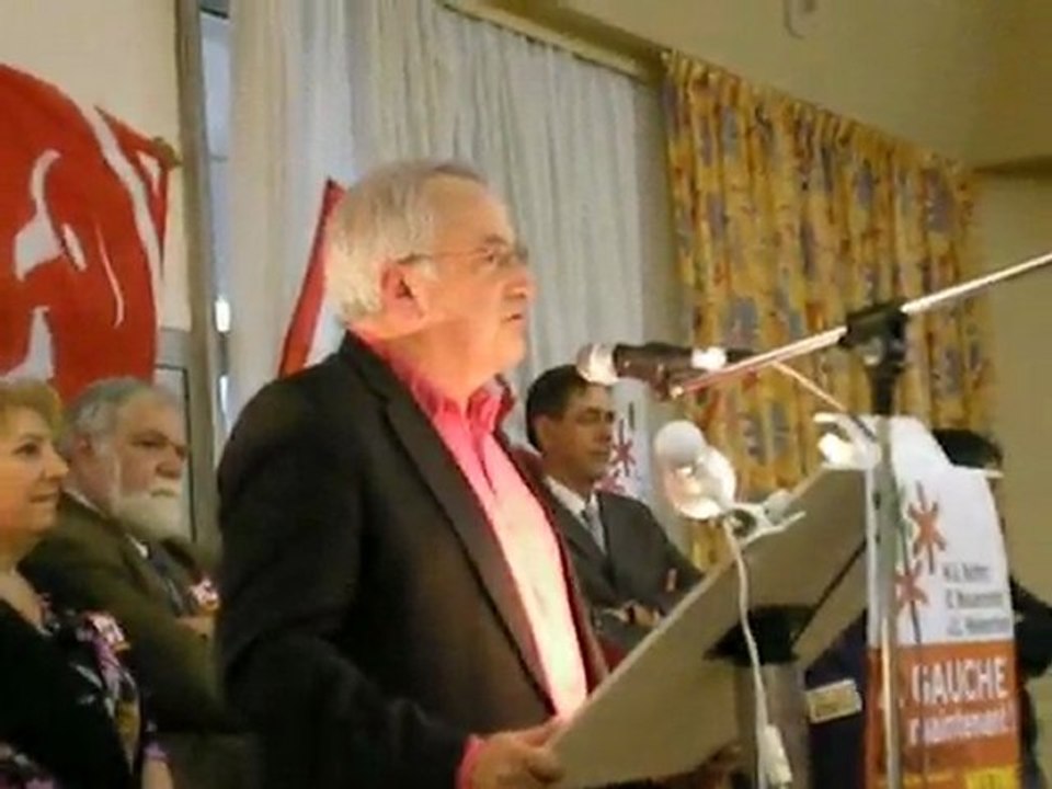 A Gauche Maintenant intervention de René Revol à Nîmes