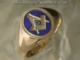 Gold Masonic ring - reversible DAJ177
