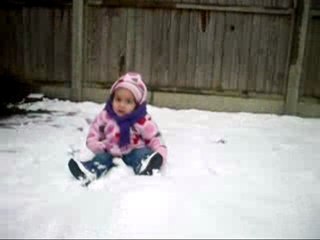 tanishka playing snow 2