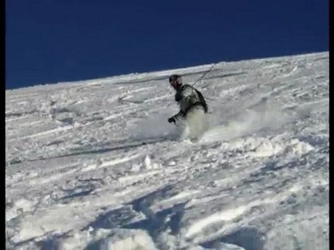 Gé & Alex, ski télémark & poudre