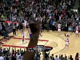 Kobe Bryant misses a last-second jump shot and fell one assi