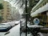 İstanbul Göztepede Harika Kar Yağışı
