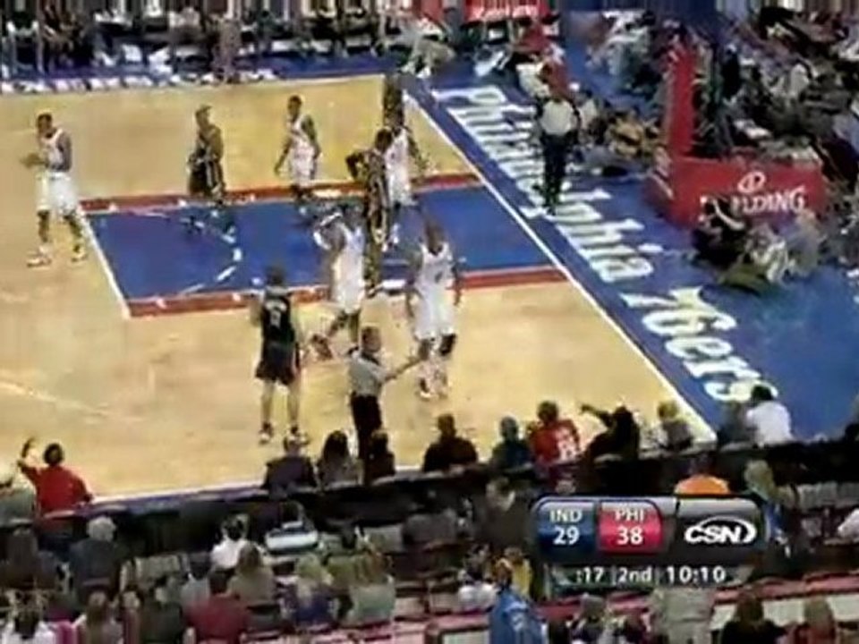 Marreese Speights throws the A.J. Price shot attempt deep in