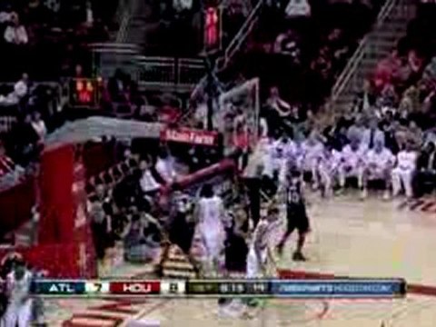 Marvin Williams blocks Aaron Brooks shot on the break.