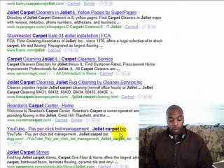 Joliet carpet, pay per click bid management