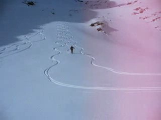 Adrian a la descente du Piz Tumpiv