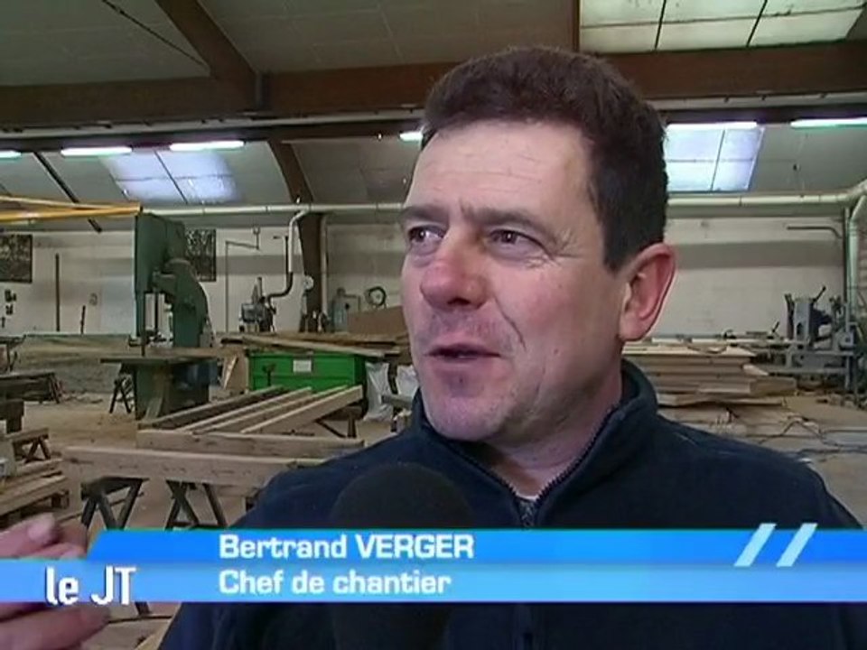 Le Pont-levis du château d'Angers en refection