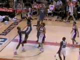 Gerald Wallace makes a nice move and gets to the rack for th